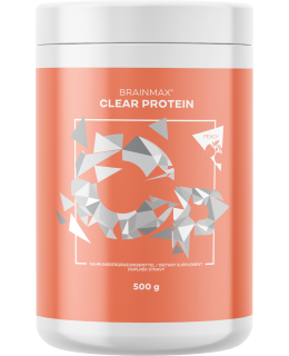 BrainMax Clear Protein, broskev, 500 g