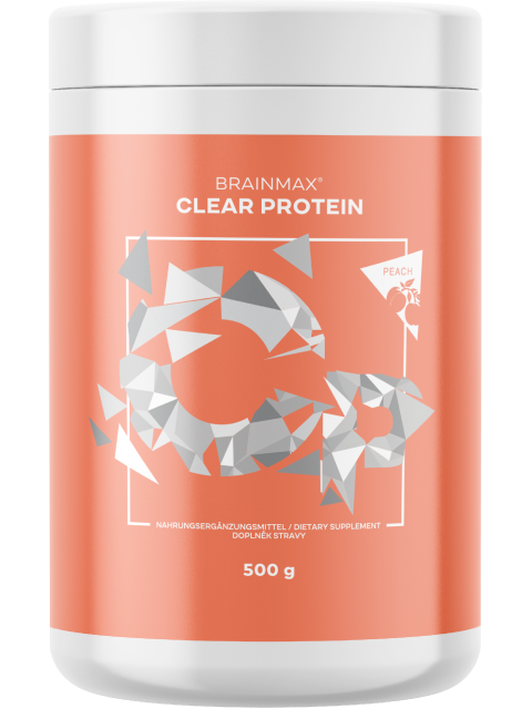 BrainMax Clear Protein, broskev, 500 g