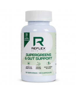 Reflex Supergreens and Gut Support, 90 kapslí