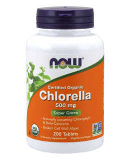 NOW Chlorella, 500 mg Organic, 200 tablet