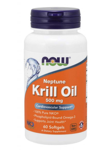 NOW Krill Oil Neptune (olej z krilu), 500 mg, 60 softgel kapslí