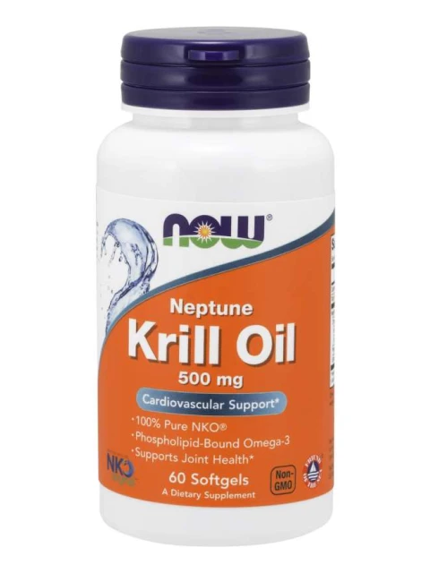 NOW Krill Oil Neptune (olej z krilu), 500 mg, 60 softgel kapslí