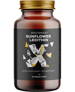 BrainMax  Sunflower Lecithin, slunečnicový lecitin, 90 rostlinných kapslí