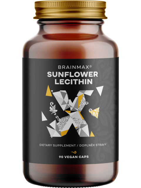 BrainMax  Sunflower Lecithin, slunečnicový lecitin, 90 rostlinných kapslí