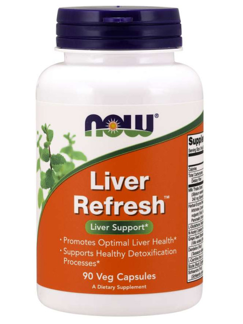 NOW Liver Refresh (podpora jater), 90 rostlinných kapslí