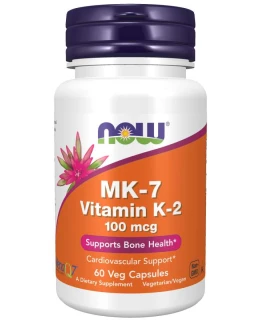NOW MK-7 Vitamin K2, 100 mcg, 60 rostlinných kapslí