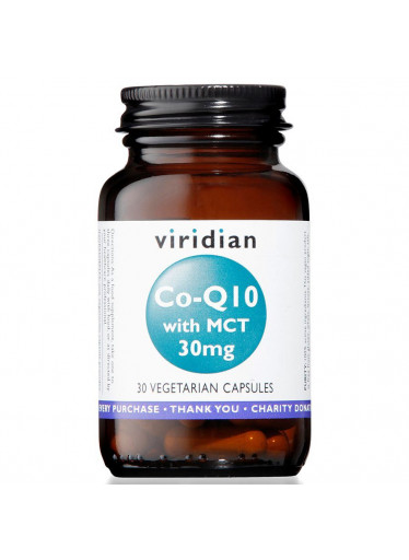 Viridian Co-enzym Q10 (Koenzym Q10) with MCT, 30 mg, 30 kapslí