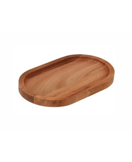 ČistéDřevo Akáciový podnos oválný 20 x 12 cm