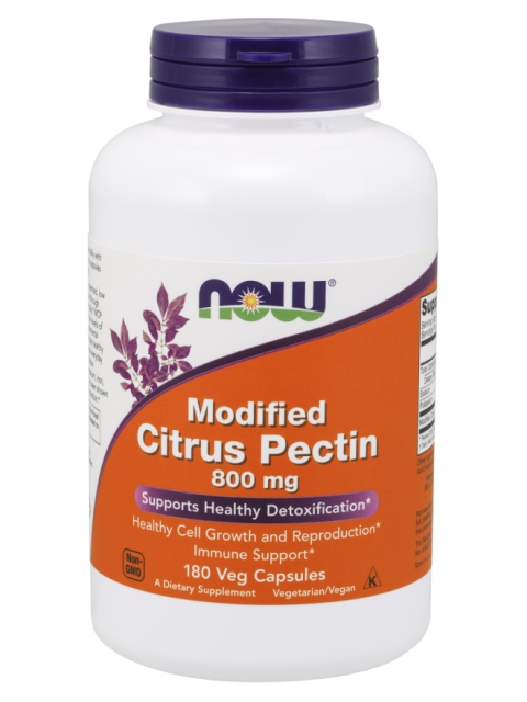 NOW Modified Citrus Pectin (citrusový pektin), 800mg, 180 rostlinných kapslí