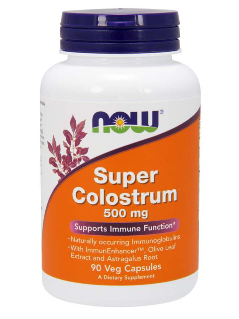 NOW Super Colostrum (kolostrum) Complex 500 mg, 90 rostlinných kapslí