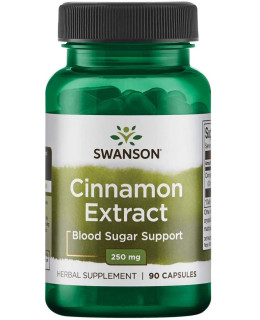 Swanson Cinnamon Extract 250 mg (Extrakt ze skořice), 90 kapslí 
