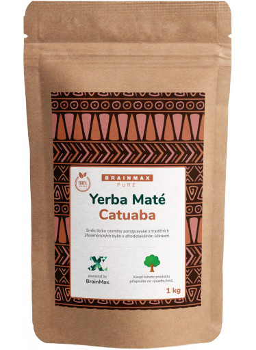 BrainMax Pure Organic Yerba Maté - Catuaba, 1000 g