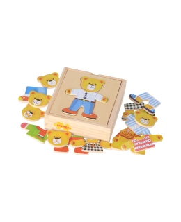 Bigjigs Dřevěné vkládací puzzle Medvěd