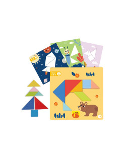 TookyToy Dřevěný magnetický tangram