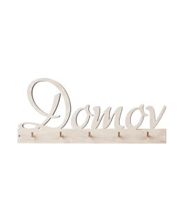 ČistéDřevo Dřevěný věšák na klíče - Domov