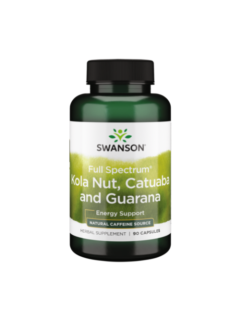 Swanson Full Spectrum Cola Nut, Catuaba & Guarana (kola ořech, katuava a guarana), 90 kapslí