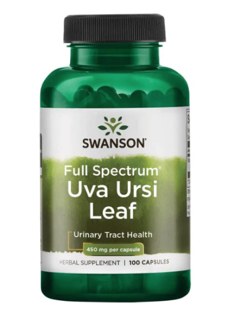 Swanson Uva Ursi Leaf (Medvědice lékařská) , 450 mg, 100 kapslí