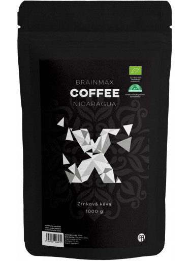 BrainMax Coffee Nicaragua, zrnková káva, BIO, 1000 g