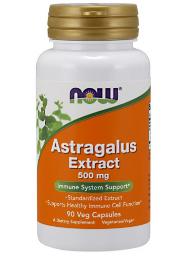 NOW Astragalus Extrakt (Kozinec), 500 mg, 90 veg. kapslí
