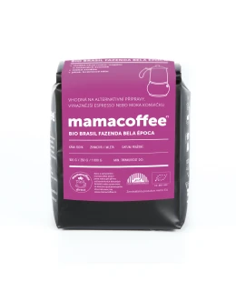 mamacoffee výběrová káva Brasil fazenda Bela Época zrnková 250 g - rum, nugát, sušené švestky