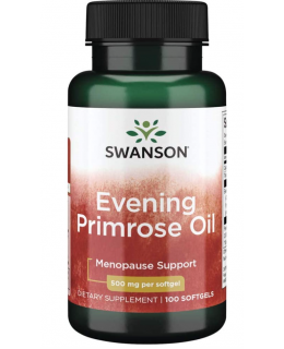 Swanson Evening Primrose Oil (Pupálkový olej), 500 mg, 100 softgelových kapslí - EXPIRACE 2/24