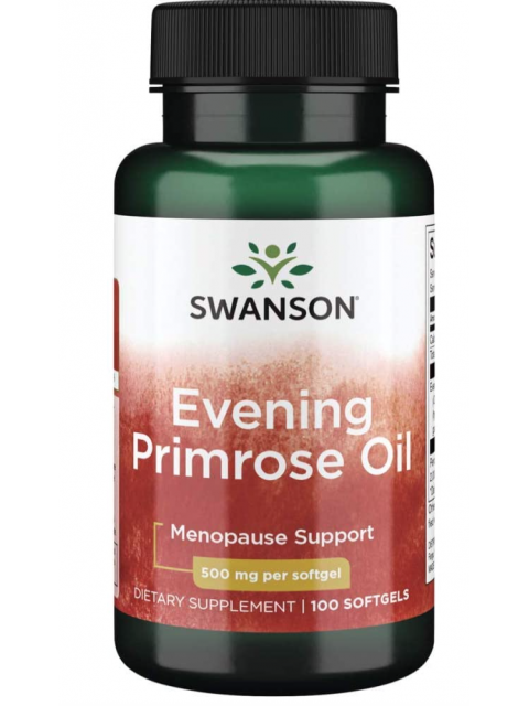 Swanson Evening Primrose Oil (Pupálkový olej), 500 mg, 100 softgelových kapslí