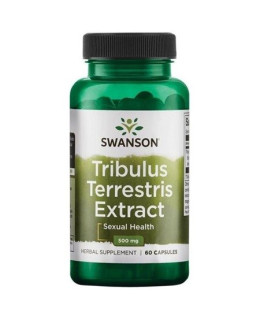 Swanson Tribulus Terrestris Extract, Kotvičník extrakt, 500 mg, 60 kapslí - EXPIRACE 6/2026