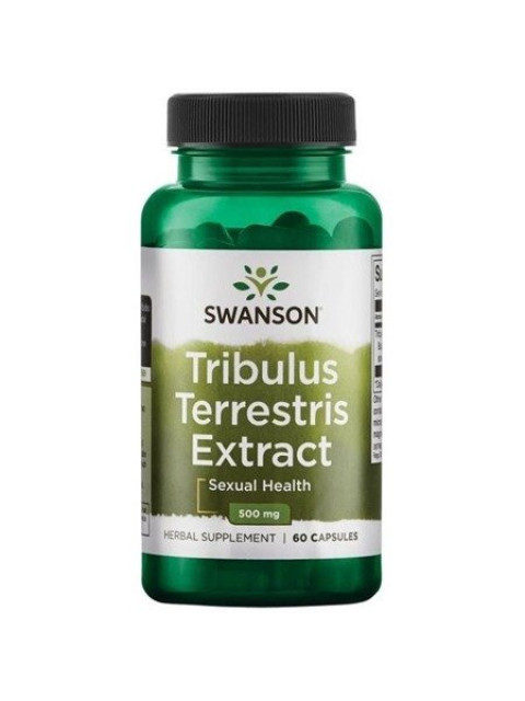 Swanson Tribulus Terrestris Extract, Kotvičník extrakt, 500 mg, 60 kapslí - EXPIRACE 6/2026