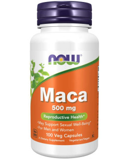 NOW Maca (řeřicha peruánská), 500 mg, 100 rostlinných kapslí