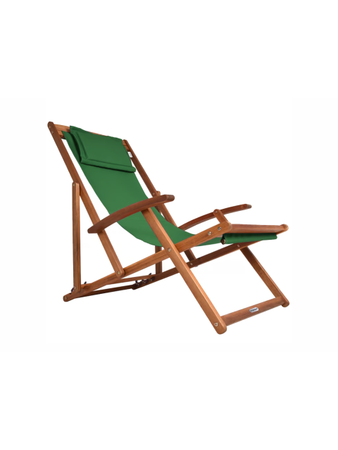 Casaria Zahradní lehátko z akáciového dřeva - zelené