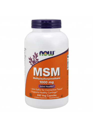 NOW MSM (Methylsulfonylmethan), 1000 mg, 240 rostlinných kapslí
