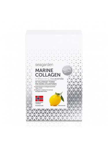 Seagarden Marine Collagen + Vitamin C, 30 x 5 g - citron