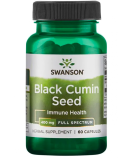 Swanson Black Cumin Seed (Černucha setá), 400 mg, 60 kapslí