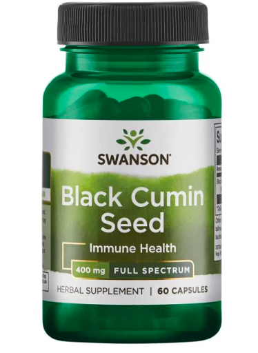 Swanson Black Cumin Seed (Černucha setá), 400 mg, 60 kapslí