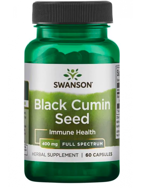 Swanson Black Cumin Seed (Černucha setá), 400 mg, 60 kapslí