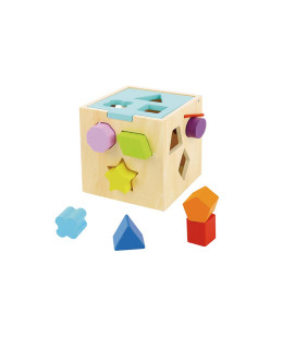 TookyToy Dřevěná vkládací kostka