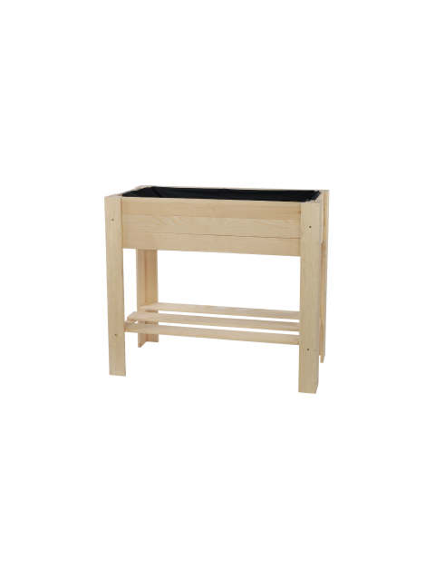 ATMOWOOD Vyvýšený dřevěný truhlík s policí 80 x 34 cm- borovice