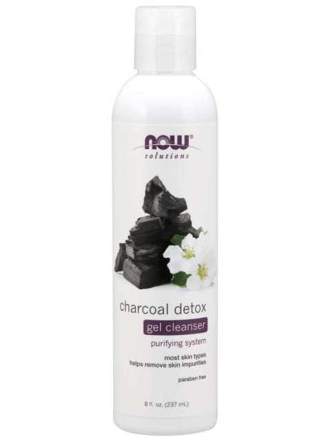 NOW Charcoal Detox Gel Cleanser (čistící s aktivním uhlím), 237 ml