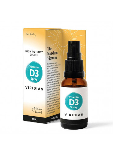 Viridian Vitamin D3, 2000 iu, Spray, 20 ml
