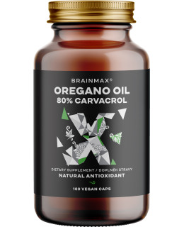 BrainMax Oregano Oil 80% Carvacrol, 100 rostlinných kapslí