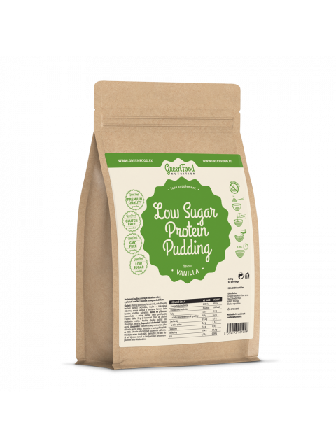 GreenFood Low Sugar Proteinový puding 400g - Vanilka