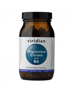 Viridian Magnesium Citrate with Vitamin B6 (Hořčík s vitamínem B6), 90 kapslí