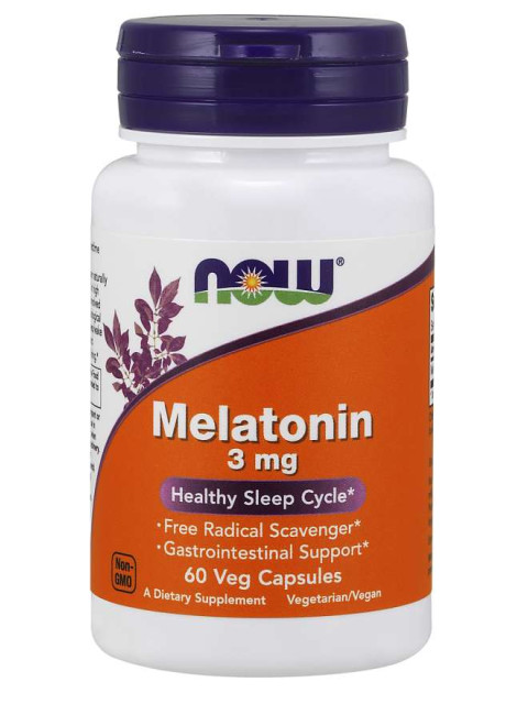 NOW Melatonin 3 mg, 60 kapslí
