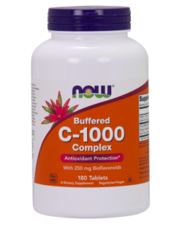 NOW Buffered Vitamin C-1000 Complex s bioflavonoidy, 180 tablet