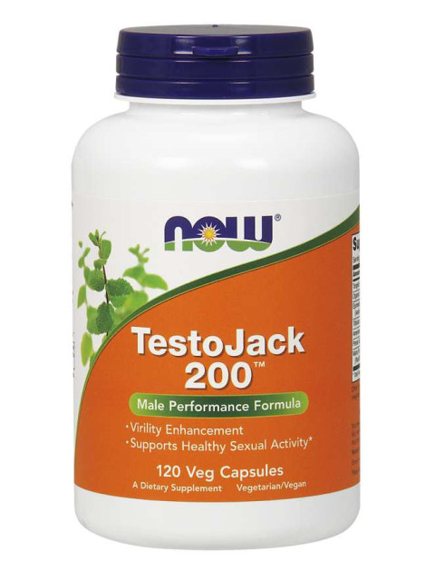 NOW TestoJack 200, 120 rostlinných kapslí