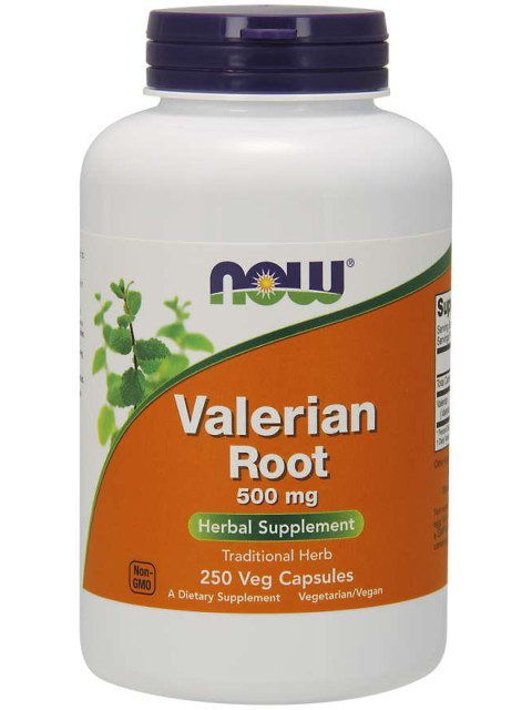 NOW Valerian Root (kozlík lékařský), 250 rostlinných kapslí