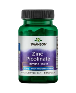 Swanson Zinc Picolinate, 22 mg, 60 kapslí