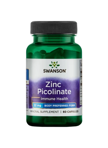 Swanson Zinc Picolinate, 22 mg, 60 kapslí