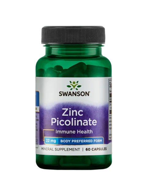 Swanson Zinc Picolinate, 22 mg, 60 kapslí