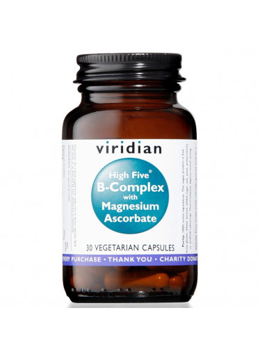 Viridian High Five B Complex with Magnesium Ascorbate, 30 kapslí